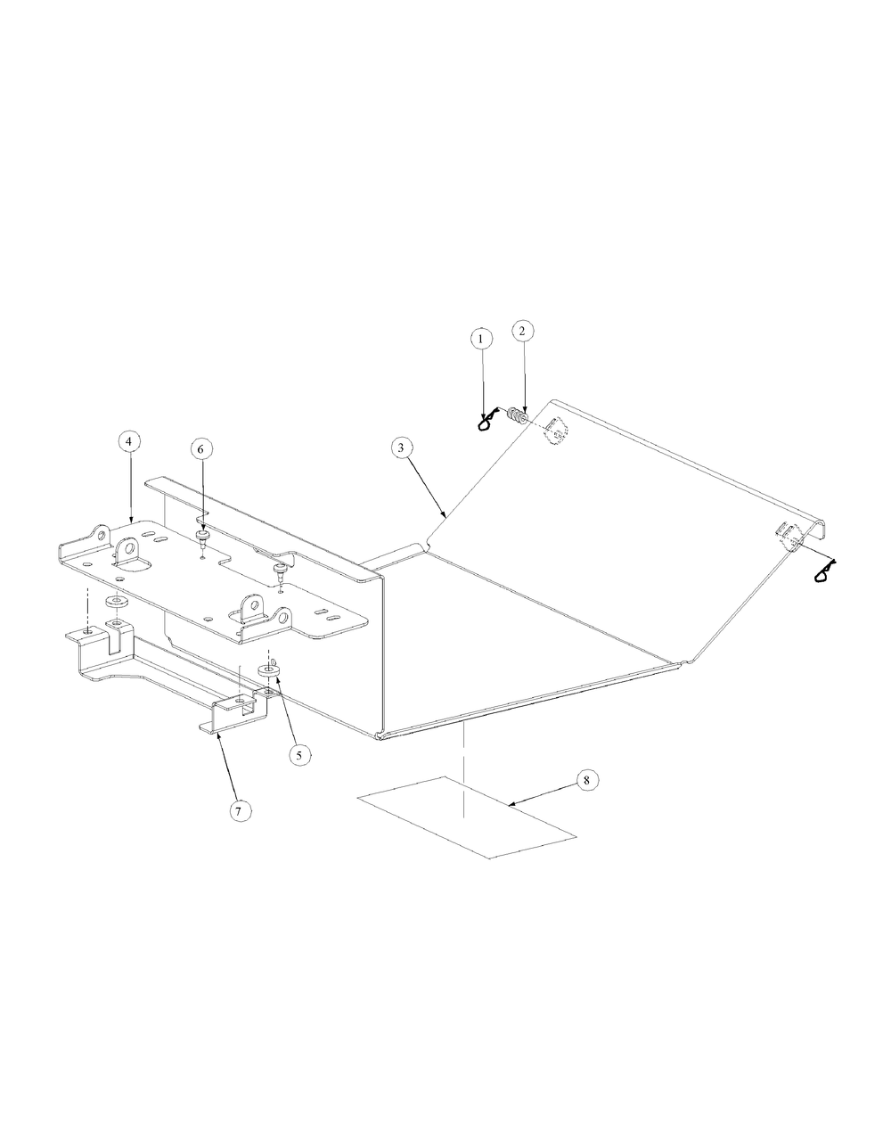 Floor Panel Assembly Diagram and Parts List for M54-KW 53BB5DBW750-23-HP Cub Cadet Lawn Tractor